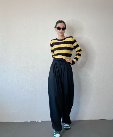 Yellow & Black Cable Knit #250107